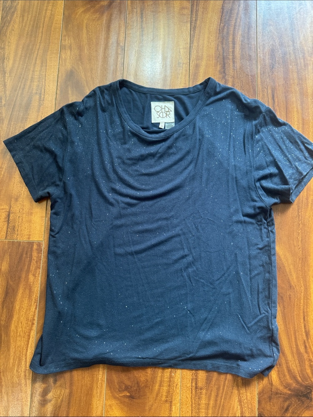 Chaser Black Short Sleeve Tee with Sparkle